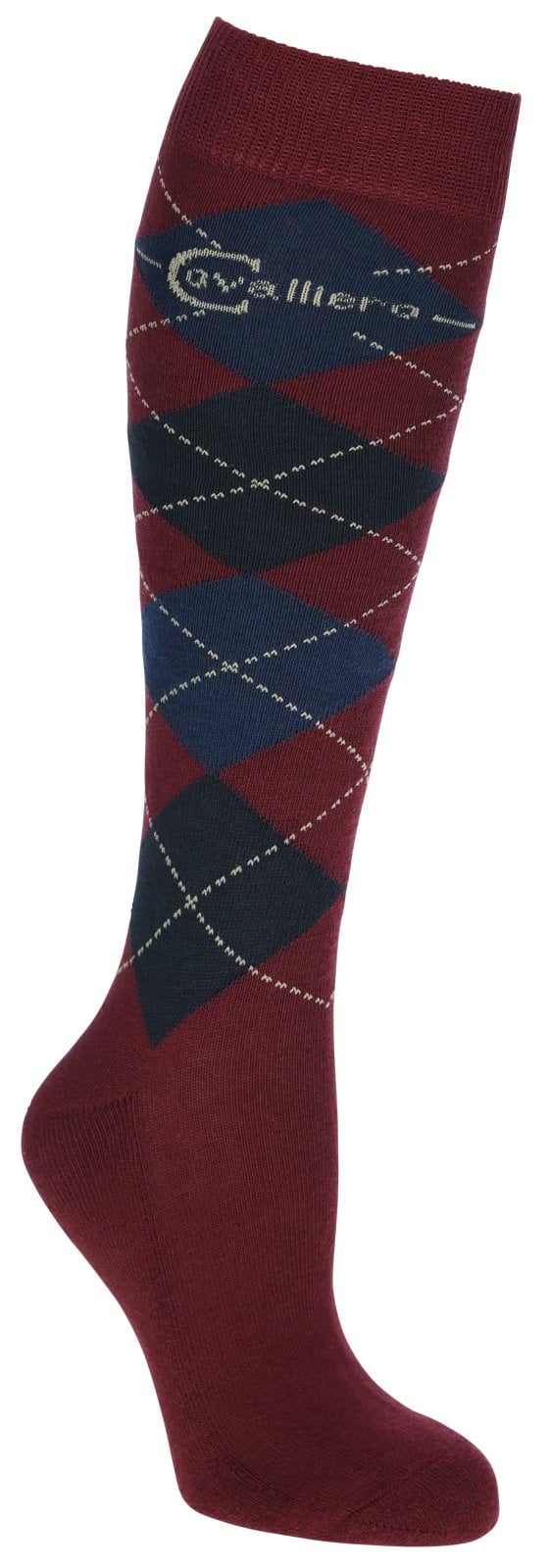 Podkolanówki jeździeckie Brescia bordowy/ grafitowy Covalliero - Cavalo